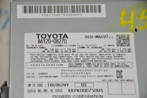 Магнитофон радио Toyota Sienna 11-14 царапины, полез хром на крутилке