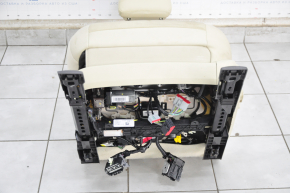 Водительское сидение Lincoln MKZ 13-16 без airbag, электро, кожа беж, под химчистку, трещины на коже, царапины на накладке