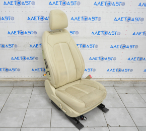 Пасажирське сидіння Lincoln MKZ 13-16 без airbag, електро, шкіра беж, під хімчистку