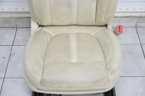Пасажирське сидіння Lincoln MKZ 13-16 без airbag, електро, шкіра беж, під хімчистку