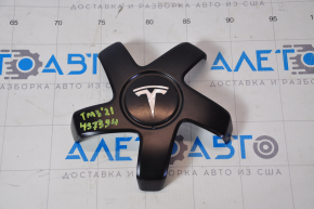 Центральный колпачок на диск Tesla Model 3 18- тип 2, черный, царапины