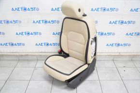 Водительское сидение Infiniti QX30 17- без airbag, электро, комбинированное кожа + тряпка беж, стрельнувшее , под химч