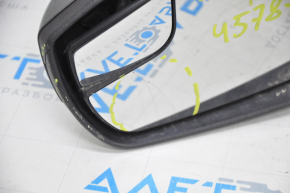Зеркало боковое левое Ford Escape MK3 17-19 рест, 3 пина, графит, разбит зеркальный элемент, надломан корпус