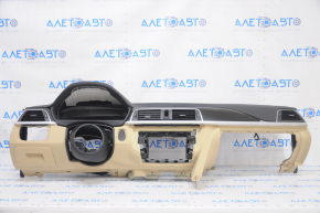 Торпедо передня панель з AIRBAG BMW 3 F30 12-18 4d чорна з бежевим без проекції