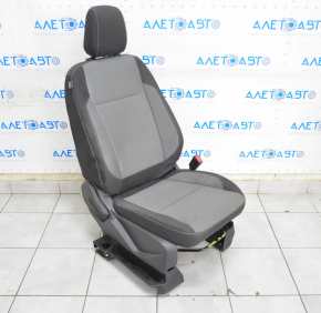 Пассажирское сидение Ford Escape MK3 13-19 без airbag, механич, тряпка черно-серое, подогрев, под химч
