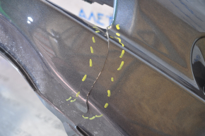 Бампер передний голый Nissan Leaf 13-17 неоригинал, графит KBC, сколы, царапины, крашен, трещины