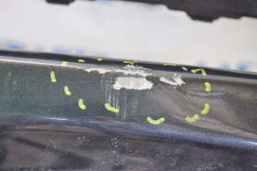 Бампер передний голый Nissan Leaf 13-17 неоригинал, графит KBC, сколы, царапины, крашен, трещины