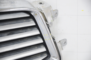 Решітка радіатора grill правий Lincoln MKZ 13-16 хром, тріщина в креп, тріщина в обрамлення