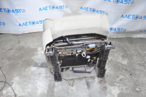 Пасажирське сидіння Infiniti JX35 QX60 13- без airbag, шкіра беж, електро, під хімч, тріщини на шкірі