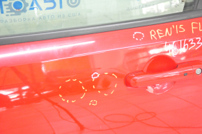 Дверь в сборе передняя левая Jeep Renegade 15- keyless, красный 686, тычки, примята, треснут уплотнитель