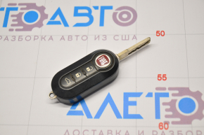 Ключ Fiat 500L 14-3 кнопки, затертий хром, дефект кнопок