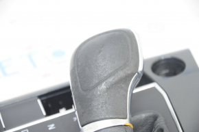 Ручка КПП VW Tiguan 18- під кнопку Start-Stop, шкіра чорна, потерта, подряпини