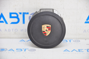 Подушка безопасности airbag в руль водительская Porsche Panamera 14-16 кожа черная