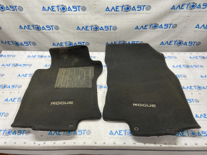 Комплект килимків Nissan Rogue 14-20 ганчірка чорний, під хімчистку