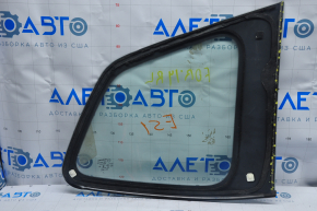 Форточка глухое стекло задняя левая Subaru Forester 14-18 SJ молдинг мат, стекло зеленый оттенок, залом молдинга, отсутствует уплотнитель