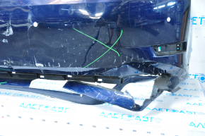 Бампер задний голый Lexus ES300h 13-18 под парктроники, синий, надорван, примят, надлом креп