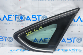 Форточка глухое стекло задняя правая Ford Fusion mk5 13-20 два хрома, царапины на хроме