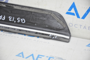 Накладка порога внешн передняя правая Audi Q5 8R 09-17 черная с хромом, сломана направляйка