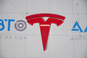 Эмблема значок T крышки багажника Tesla Model 3 18- хром, с накладкой