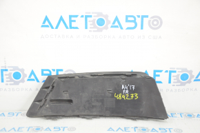 Решетка переднего бампера правая Audi A4 B9 17-19 без радара, хром, песок на хроме