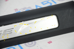 Накладка порога передняя правая Ford Edge 15- черн с подсветкой, царапины