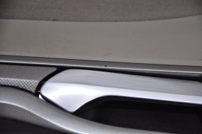 Обшивка двери карточка задняя правая Ford Fusion mk5 17-20 тряпка, серый, топляк, царапины