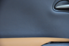 Обшивка дверей картка передня лев Lexus UX200 UX250h 19- чорний, шкіра світло-коричнева, подряпини