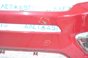 Бампер передний голый верхняя часть Jeep Compass 17- красный, царапины
