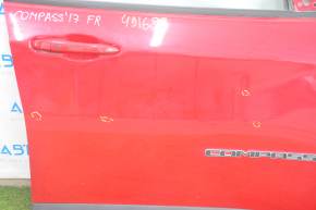 Дверь в сборе передняя правая Jeep Compass 17- keyless, красный PRM, тычки