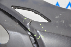 Бампер задний голый нижняя часть Buick Encore 17-19 черный, надрывы, вмятины, слом креп