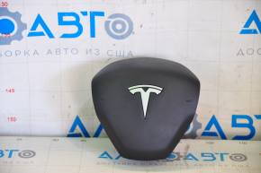 Подушка безопасности airbag в руль водительская Tesla Model 3 18- черн, ржавый пиропатрон