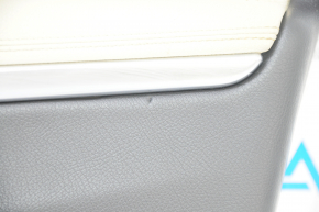 Обшивка двери карточка передняя правая Mercedes GLA 15-20 кожа беж, хром вставка, тычки по коже
