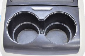 Консоль центральная подлокотник и подстаканники Toyota Sienna 11-20 беж, царапины