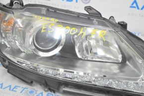 Фара передняя правая в сборе Lexus ES300h ES350 13-15 дорест ксенон + LED DRL, песок, под полировку