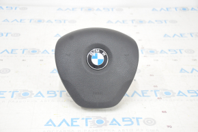 Подушка безпеки airbag в кермо водійська BMW 3 F30 12-19 мікро-тріщини на емблемі
