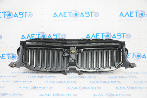 Решетка радиатора grill в сборе BMW 5 G30 18- 530e hybrid, с жалюзи дефлектором радиатора, хром, песок