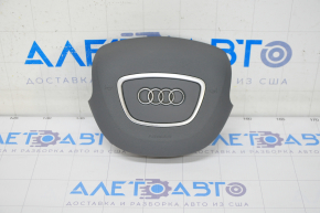 Подушка безопасности airbag в руль водительская Audi Q5 8R 13-17 серая, под 4 спицы, облезло покрытие