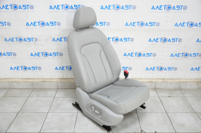 Пасажирське сидіння Audi Q5 8R 09-17 з airbag, сірий, шкіра, електро, підігрів, подряпина