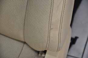 Водительское сидение Toyota Highlander 14-19 с airbag, кожа беж, электро, с вентиляцией, потерто