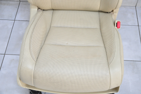Пасажирське сидіння Toyota Highlander 14-16 з airbag, шкіра беж, електро, з вентиляцією, потерто