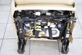 Пасажирське сидіння Toyota Highlander 14-16 з airbag, шкіра беж, електро, з вентиляцією, потерто