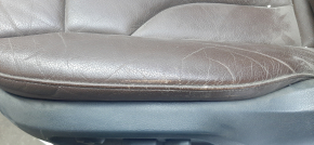 Водійське сидіння Audi Q5 8R 09-17 з airbag, електро, коричнева шкіра, потертості на шкірі