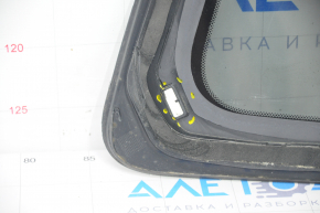 Форточка глухое стекло задняя левая Nissan Rogue 14-20 заводская тонировка, царапины по хрому, сломаны направляйки