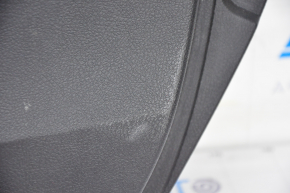 Обшивка двери карточка передняя правая Toyota Avalon 13-18 черный с черной вставкой, потрескана кожа, потертости