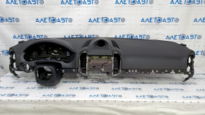 Торпедо передняя панель с AIRBAG Porsche Cayenne 958 11-14 черн кожа, трещина