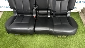 Задний ряд сидений 2 ряд Nissan Rogue 14-20 кожа черн, перфорация, надрыв подголовника, царапины