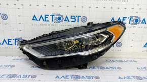 Фара передня ліва в зборі Ford Fusion mk5 17-20 LED, з DRL, пісок, надлом кріп