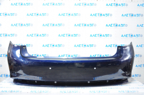 Бампер задний голый Lexus ES300h 13-18 под парктроники, синий, примят, потерт