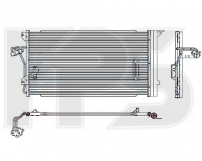 Радиатор кондиционера конденсер Audi Q7 4L 10-15 новый неоригинал