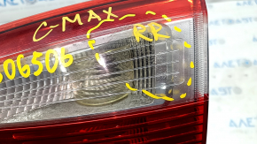 Ліхтар внутрішній кришка багажника правий Ford C-max MK2 13-16 дорест, тріщини, розбите скло, топляк
